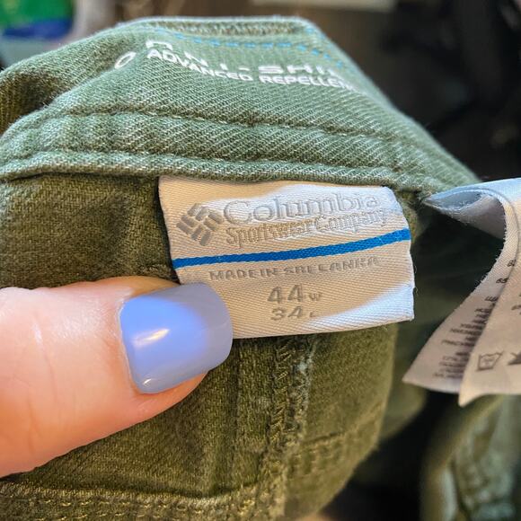 Columbia Omni Shield Advanced Repellent Olive Green Straight Leg Pants 44W - Picture 11 of 15